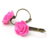 Oorbel Cabochon roosje
