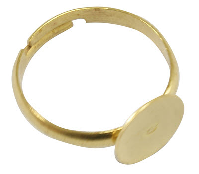 1 stuks plakring goudkleurig