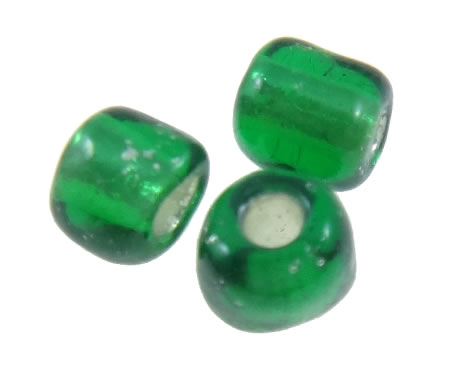 20 gram Rocailles Groen - Inline zilver