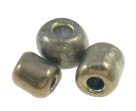 20 gram Rocailles Licht Grijs/Bruin Tranparant