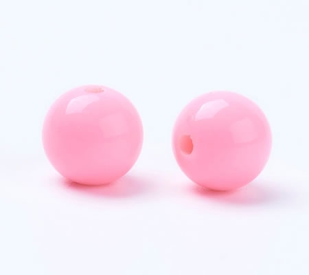 50x Glanzende Kraal Roze