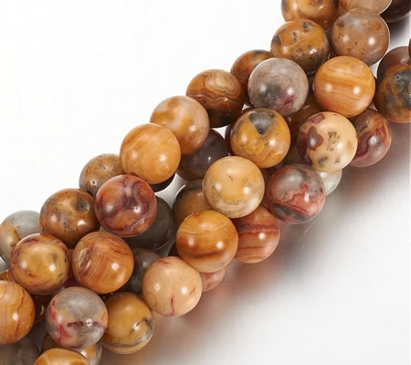 1x Snoertje Agaat Bruin (24 stuks) 8mm Glans