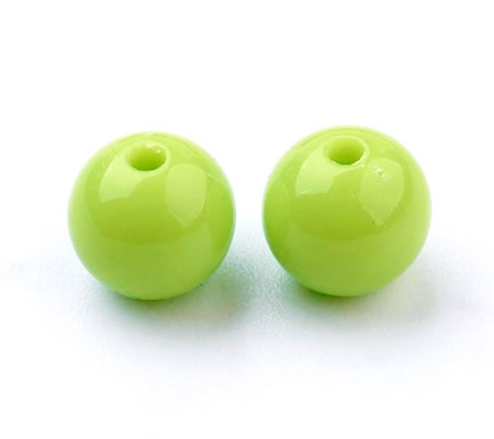 50x Glanzende Acryl kraal Groen