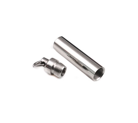 1x Echte Asbedel Donker Zilver RVS