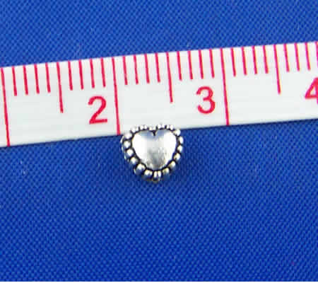 10x Metalen hartjes 5 mm