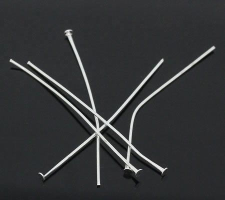 100x lichtzilveren nietstiften 50 mm