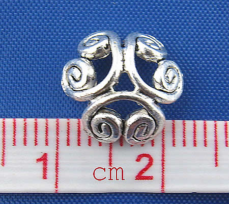 2x Kapjes Donker zilver 12 mm