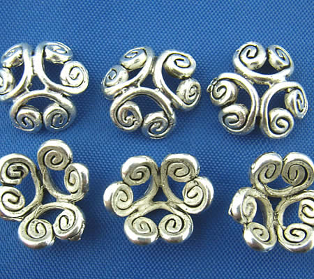 2x Kapjes Donker zilver 12 mm