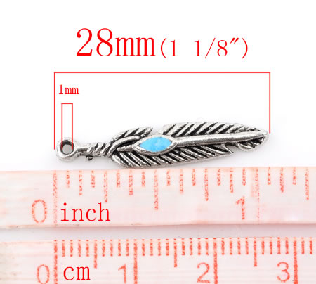 1x Bedel Veertje Donker zilver