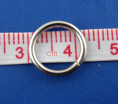 20 stuks Open ring Donker Zilver 12 x 1.2 mm
