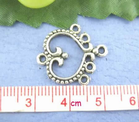 1x Ornament 1-5 Donker Zilver