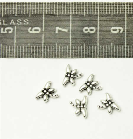 10x Metalen Kleine Libelle