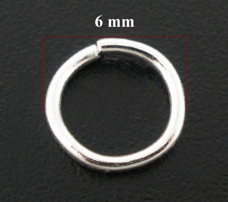 250 stuks Open ring 6 x 0.7 mm
