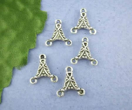 1x Connector Donker Zilver 1-2