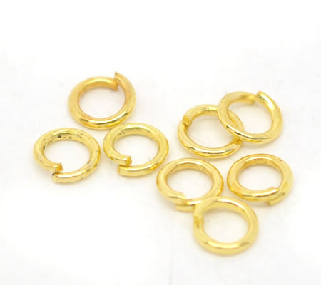 300 stuks Open ring goudkleurig