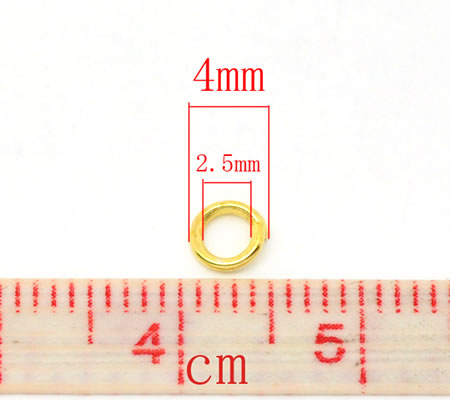300 stuks Open ring goudkleurig