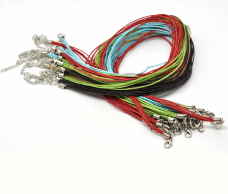 1x Wax katoen basis ketting Licht Groen