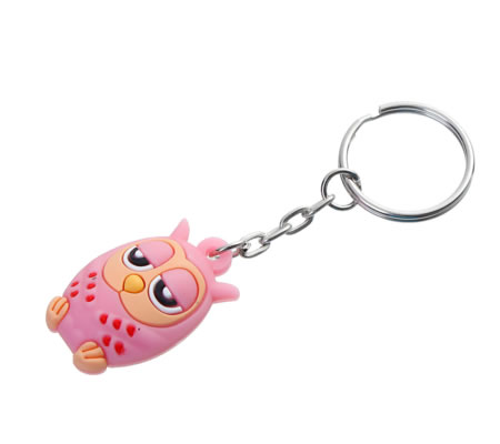 Sleutelhanger met Uitje Rubber Roze