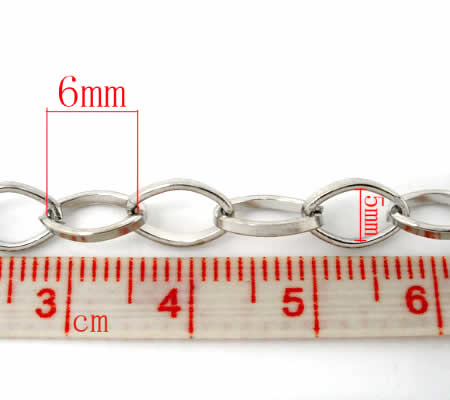 4 Meter Ketting Donker Zilver