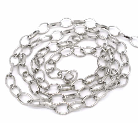 4 Meter Ketting Donker Zilver