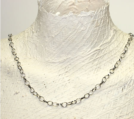 4 Meter Ketting Donker Zilver