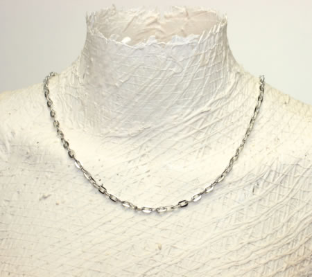 3 meter ketting Donker Zilver
