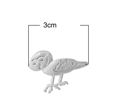 1x Bedel/Connector Kindertekening Uiltje