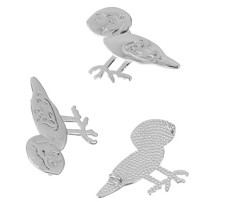 1x Bedel/Connector Kindertekening Uiltje