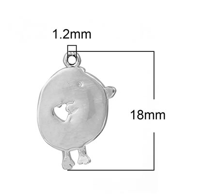 1x Bedel Kindertekening Donker Zilver Kuikentje