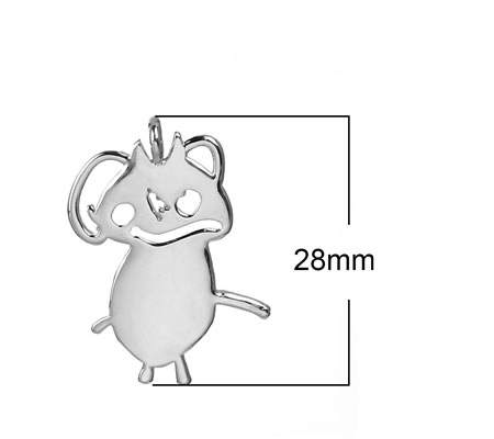 1x Bedel Kindertekening Donker Zilver Monster