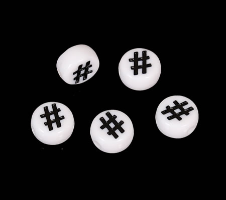 1x Letterkraaltje # Hashtag