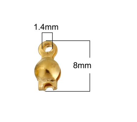 50 stuks kalots goudkleurig