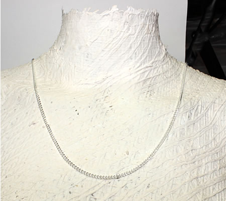 5 meter lichtzilveren ketting (fijn) 2 x 1.5 mm