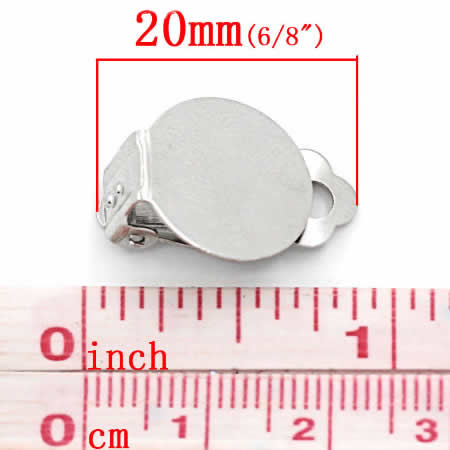 1 paar plak oorclip donker zilver