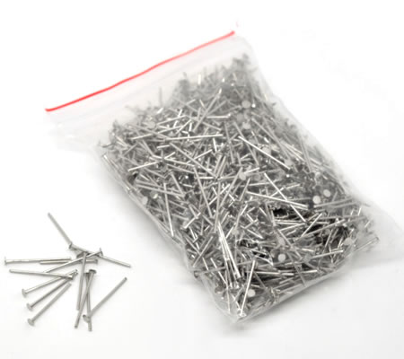 400x Nietstiften Donker Zilver 18 mm