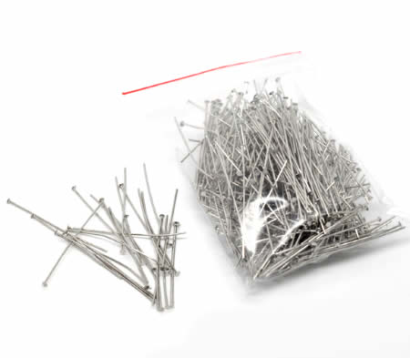 350x nietstiften donker zilver 45 mm