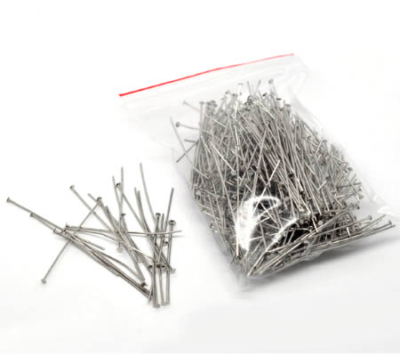 300x nietstiften donker zilver 50 mm