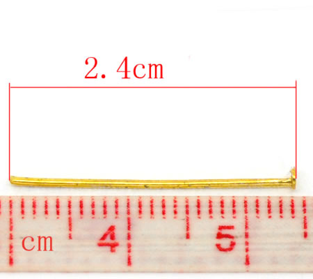 300x nietstiften goudkleurig 24 mm