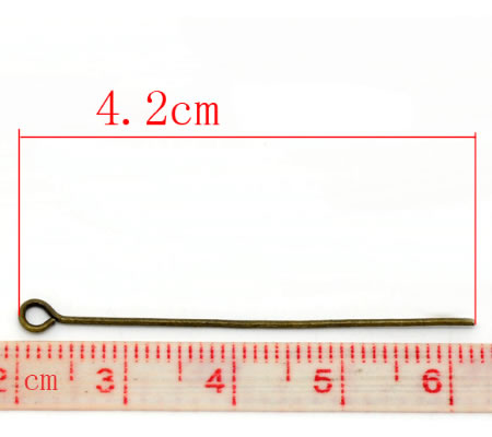 100x Kettelstiften Brons 42 mm