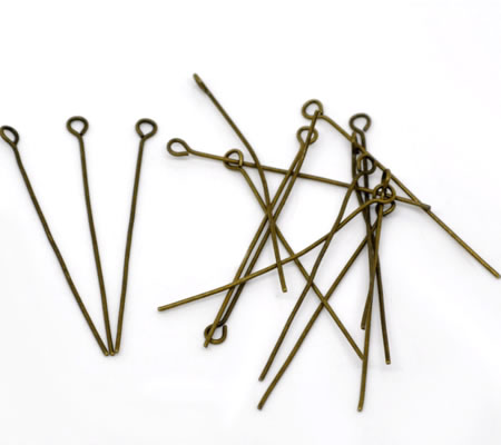 300x Kettelstiften Brons 50 mm