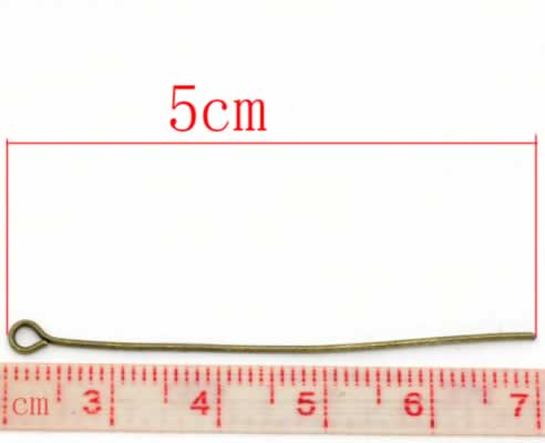 300x Kettelstiften Brons 50 mm