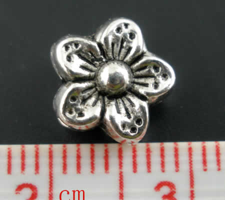 10x Metalen bloemetje 9 mm