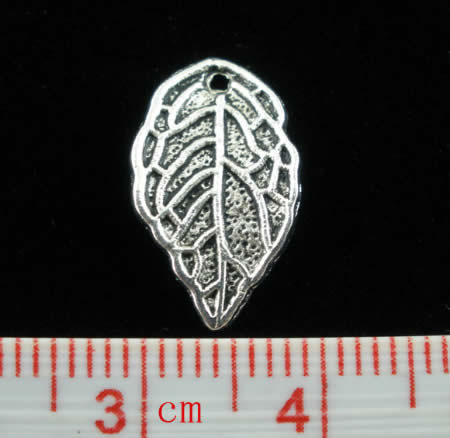 5x bedelblaadjes Donker zilver