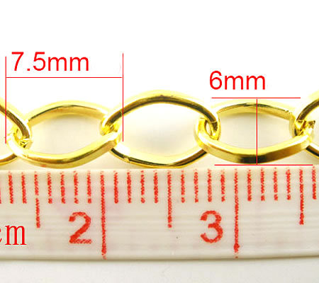 4 meter Goudkleurige ketting