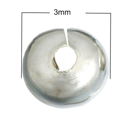 50 Afdekkralen voor knijpkraaltjes Donker Zilver