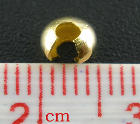 50 Afdekkralen voor knijpkraaltjes Goud