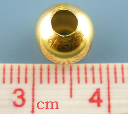 25x metaal rond goudkleurig 8 mm