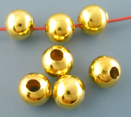 10x metaal rond Goudkleurig