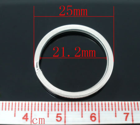 Split / Sleutelring - donker zilver