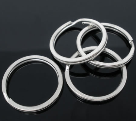 Split / Sleutelring - donker zilver